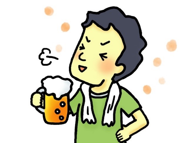 お酒を飲むイラスト